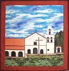 San Juan Bautista Mission applique quilt pattern from Sentries of Light - Select image to enlarge