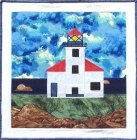 Cape Arago Lighthouse applique quilt pattern from Sentries of Light - Select image to enlarge