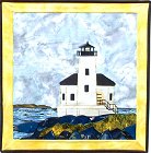 Coquille River Lighthouse applique quilt pattern from Sentries of Light - Select image to enlarge
