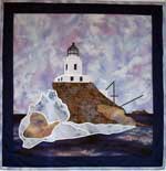Tillamook Rock Lighthouse applique quilt pattern from Sentries of Light - Select image to enlarge